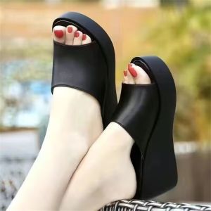 [Free Shipping] UNMUN Womens Sandals 2026 New Model Outdoor Wedge Heel Womens Shoes Thick Sole Versatile Beach Waterproof Platform High Heel Sandals