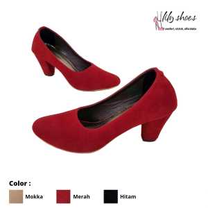 DALLEYA COLLECTION - Hunter Sepatu Hak Tahu Wanita Kerja Hitam Moka Tan Merah by lily shoes