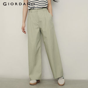 Giordano Korea Collection Womens Cotton Blend Pleated Wide Leg Pants 05415556