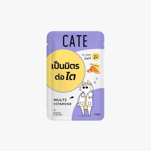 CATE อาหารเปียกแมว สูตรเนื้อไก่ในเยลลี่ ขนาด 70 กรัม สูตรเป็นมิตรต่อไต (สีม่วง) แบบซอง ปลาทูน่า อาหารแมว เปียกแมว อาหารเปียกแมวไม่เติมเกลือ