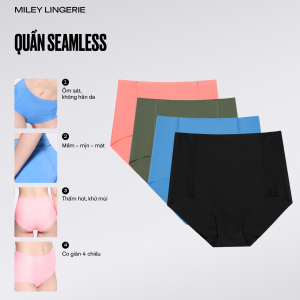 Combo  4 Quần Lót Nữ Không Viền Mềm Mịn Thoáng Khí Co Dãn  SEAMLESS Miley Lingerie