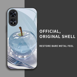 สำหรับ Oppo A1X & Oppo A2X เคสศัพท์ป้องกันการตก ดีไซน์คริสตัลแอปเปิ้ล บุคลิกภาพทันสมัย