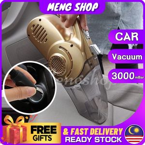 4 In 1 12V 100W Car Vacuum Cleaner Torch Light Inflator Pressure  Mini Vacuum Cleaner Kereta vakum
