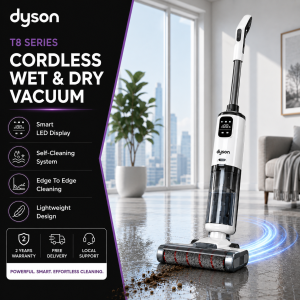 T8 Cordless Wet & Dry Vacuum Cleaner Mop Vacuum Smart LED Display Self-Cleaning System For House