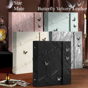 Butterfly A5 Binder Velvety Leather Surface Photo Album Thicken Large Capacity Photo Card Holder Magnetic Book for Pokemon Cards2026