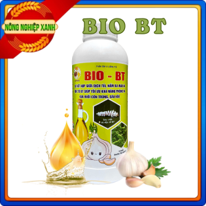 Trừ sâu BIO BT - Dịch tỏi kết hợp cùng Nấm ba màu và Bacillus Thuringiensis (Chai 1 lít)