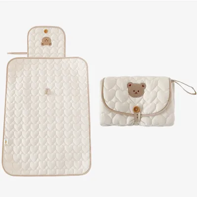 Portable Baby Diaper Changing Pad With Pocket Foldable Travel Baby Play Mat Waterproof Toddler Infant Diaper Urine Mat Washable Bedding Changing Cover Pad