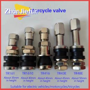 zhanjietun 2PCS Tire Valve Stem PVR70 PVR60 PVR50 PVR40 Bent 45 Degree Angled Snap-in Rubber Base For Scooter Motorcycle Moped ATV