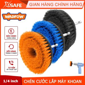 [HỎA TỐC] Bàn chải lông làm sạch bề mặt gắn máy khoan WADFOW ưng dụng chính: làm sạch thủy tinh nhựa laminate ván sàn sứ đá granit ngói thảm bê tông kim loại
