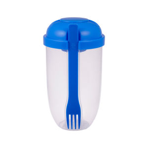 Food Storage Cup Transparent Large Capacity With Spoon Leakproof Reusable Meal Prep Salad Yogurt Container