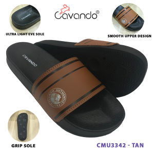 Cavando Sandal Lelaki CMU3341/CMU3342 - Warna Hitam/Warna Tan - Mens Sandal Black/Tan