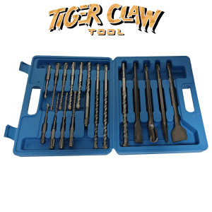 ⭐2 batteries⭐ Tiger Claw Brushless Cordless Electric Hammer with Punch Chisel and Hammer Functions For Heavy-duty Concrete Drilling 3000W High Power 26mm Rotary Hammer Impact Hammer drill set In stock