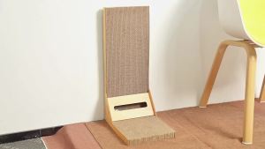 Vertical L Cat scratching board and climbing toy supplies Durablesupplies with bells for cats to sharpen their claws wholesale