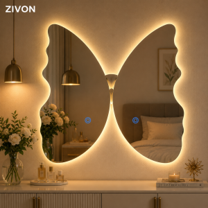 Modern Cloud Wavy LED Makeup Mirror Touch Soft Light Tabletop Decor Vanity Mirror Manila Local Stock Support COD