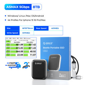 ORICO 8TB PSSD Extreme Portable SSD External Solid State Drive for Gaming and Content Creation