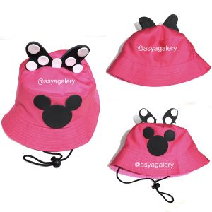 Topi Bucket Anak Karakter Mickey Mouse/Bucket Minnie Mouse