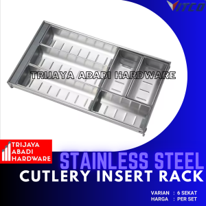 Sekat Sendok Garpu 6 / 8 Sekat Alat Dapur Cutlery Insert Organizer Vitco