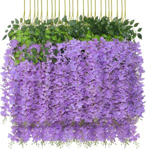 Wisteria Hanging Flower 12 pcs for Wedding Decoration Home Decoration | Bunga Wisteria Hiasan Pelamin Gantung Siling