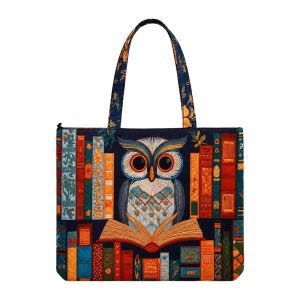 BIMI Vintage Women Quilted Tote Bag Lightweight 2D Realistic Patterns Travel Handbag Trendy Fashion Cotton Canvas Shoulder Bag Lady Girl
