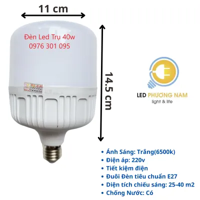 (GIÁ HỦY DIỆT) Bóng Đèn Led Trụ 50w/65w Bóng Đèn Chiếu Sáng Công Suất Cao