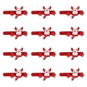 12Pcs Giáng Sinh Vòng đeo tay kêu tách Mềm Mại Thoải Mái Đàn Hồi Dây Đeo Cổ Tay Cho Trẻ Em Dành Cho Người Lớn trang trí tiệc giáng sinh