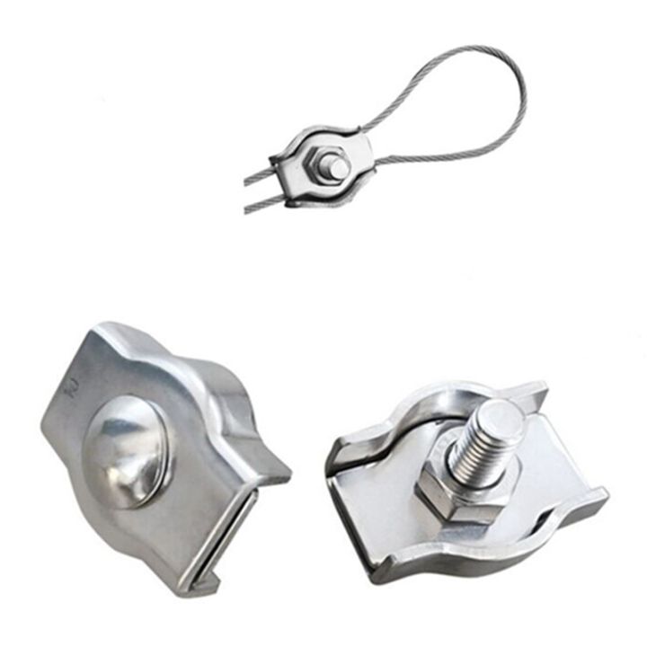 10Pcs Rope Clamp Wire Rope Clamp Thimble Simplex Duplex 316 A4