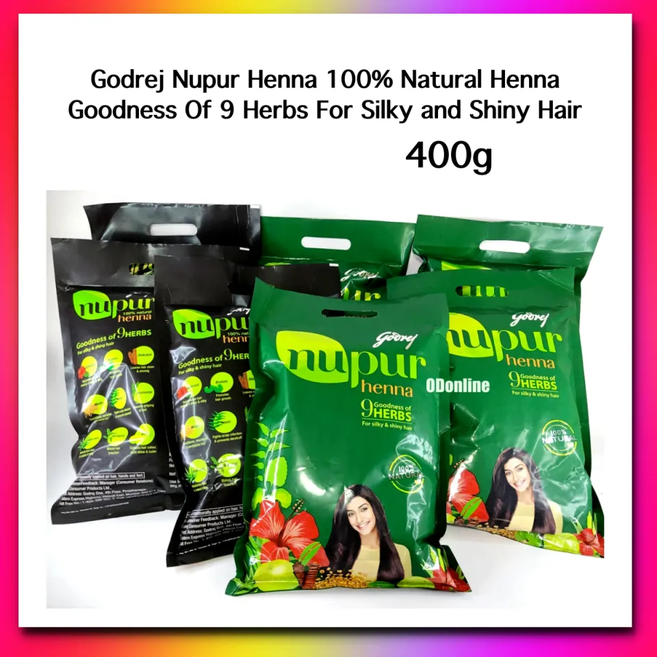 GODREJ Nupur Henna Mehndi Herbal Hair Color Colour Hair Dye Powder 150gm |  eBay