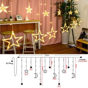 3M 12PCS Lampu Hias Tumblr LED Tirai Bola Gantung Natal Transparan 8 Mode LED Light String Lampu Hias Kamar Lampu Tirai Tumblr 3M Warm White