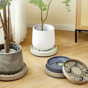 muduan Flower Pot Tray with Wheels Mobile Plant Pot Base 360-degree Rotating Plant Stand with Wheels for Home Garden Durable Flower Pot Mover for Easy Moving and Placement