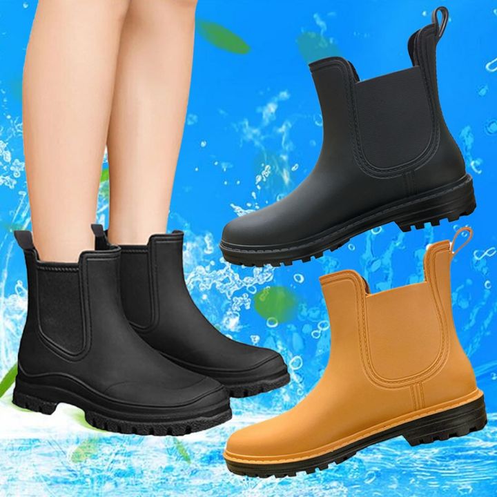 Fashion Women's Rain Boots(Bota) Short Ankle Rain Boots Rubber
