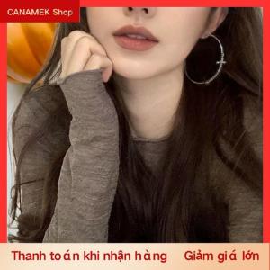 CS Sáng bóng lớn circel chéo Hoop Bông tai cho phụ nữ tinh tế thạch tai khóa cao cấp hình học đồ trang sức quà tặng