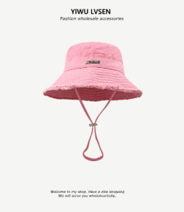 Hyuna Same Style JACQUEMUS Big Brim Basin Hat Wide Bucket Sunshade Beach Letter Travel