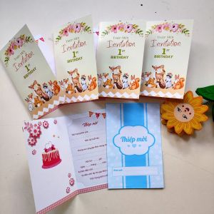 (COMBO 20 THIỆP )Thiệp thôi nôi dễ thương size nhỏ 8.5x13cm