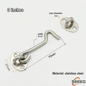 Seeko Window lock sliding door lock stainless steel hook lock shower room hardware accessories
