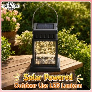 JACIRCLE Solar Palace Lantern Outdoor Solar Light Hanging Garden Lawn LED Lamp Warm White Color Changing