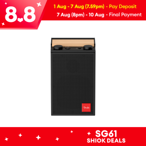 [8.8 SG61 SHIOK DEALS] Fender Portable Bluetooth Speakers - Elie 6 (Skyscraper Black)