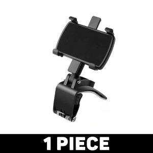 Universal Car Phone Mount 360 Degree Rotated Car Phone Holder with Clip for Dashboard / Sun Visor / Rearview Mirror / Tabletop Holder