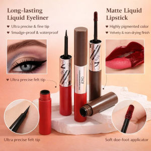 Peel Off Eyebrow Tint Gel 2-in-1 Dual Head Waterproof Brow & Lip Stain Natural Looking Long Lasting Eyebrow Gel for Natural Brows and Lips