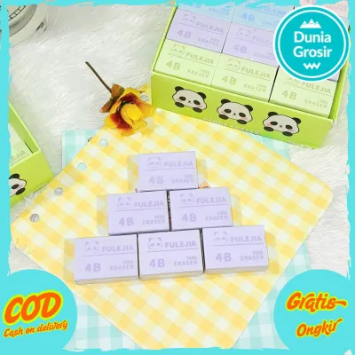 Penghapus Mini PANDA Super Cute Lucu 1 PCS Ready 4 Warna Soft Pastel Harga Super MURAH / Stip Eraser Panda Bentuk Kotak Warna Cantik Favorit Anak Kualitas Terbaik Stationary Fancy Harga TERMURAH Bisa Grosir dan COD