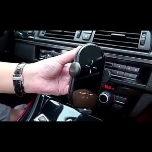 15W Automatic Alignment Car Phone Holder Wireless Charger Mount For Samsung  Xiaomi Air Vent Holder For Smart Phone