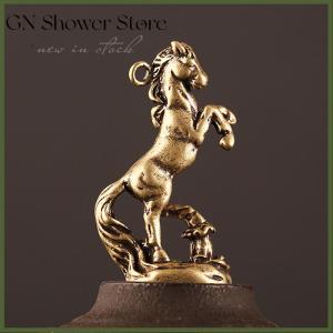 [GN Store] Vintage Bronze Zodiac Horse Figurines Brass Animal Figurines Pendant Key Chain Pendant