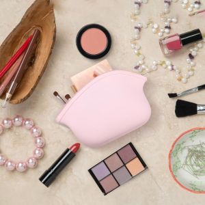 MAXI กันน้ำกันน้ำได้ กระเป๋าเครื่องสำอางซิลิโคน สีลูกอมสี ซิปมีซิป ถุงเก็บของซักได้ กล่องใส่เครื่องสำอาง การประหยัดพื้นที่ กระเป๋าใส่เครื่องสำอาง การเดินทางการเดินทาง