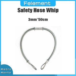 20Inch Stainless Steel Safety Hose Whip Check Hose Safety Cable Anti-Collapsible Anti-Dropping Safet