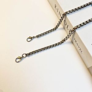 Tali rantai tas wanita besi gold sling bag rante panjang black nickel strap dan silver anti karat