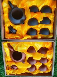 SS1718 Purple Clay Tea Set (1 Pot 6 Cups) / 紫砂茶具 (1壶6杯)