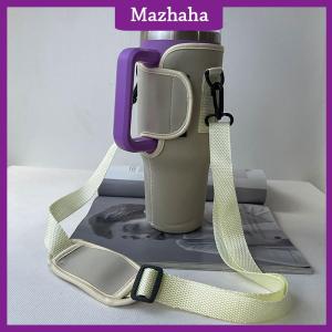 Mazhaha 40oz Water Bottle Carrier Bag Adjustable Shoulder Strap Mug Cups Sleeve Solid Color Bottle Holder For Outdoor Hiking