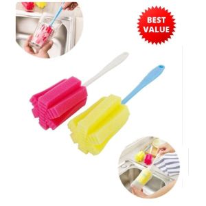Tongkat Spons Sponge Sikat Pembersih Botol Susu Bayi Gelas Termos SKB