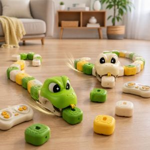 ADAM Remote Controlled Greedy Snake ic Toy Interactive Cartoon Animal Interactive Animal Toy Gifts ic Collection Remote Control Snake Two Player Games