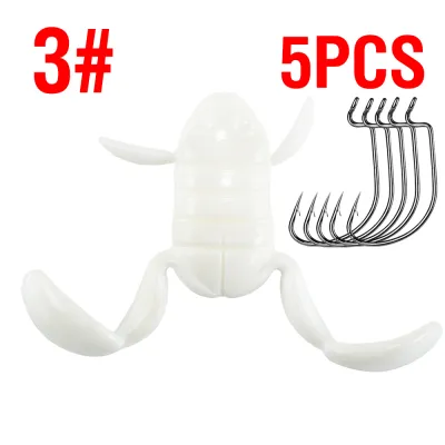 5PC Soft Frog 5/10g Floating Fishing Lure Artificial Frog Silicone Swimbait Topwater Casting Lure Plastic Kicking Frog Bait