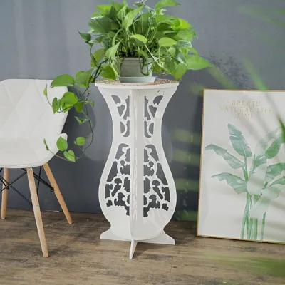 Toko1688 - Meja Bundar Multifungsi Rak Pot Bunga Vintage 1025